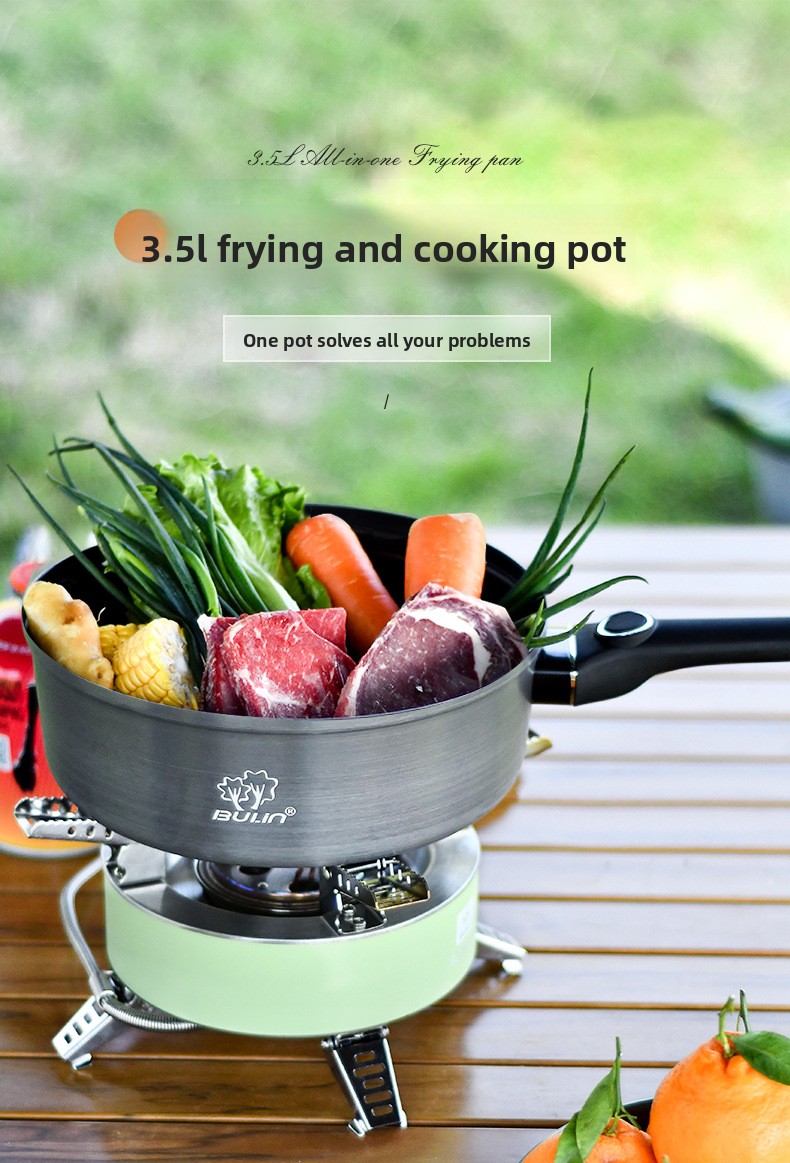 Camping Cooking Wok - Bulin non-stick pan Outdoor non-stick wok
