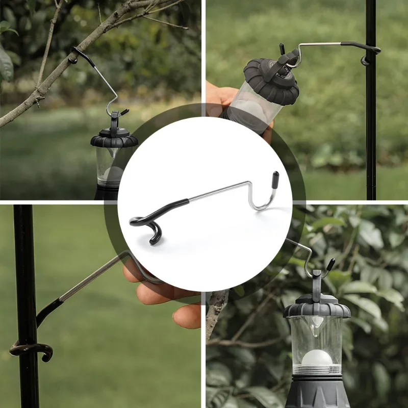 Camping Cooking Hanger - Stainless Steel S-Type Camping Light Pole
