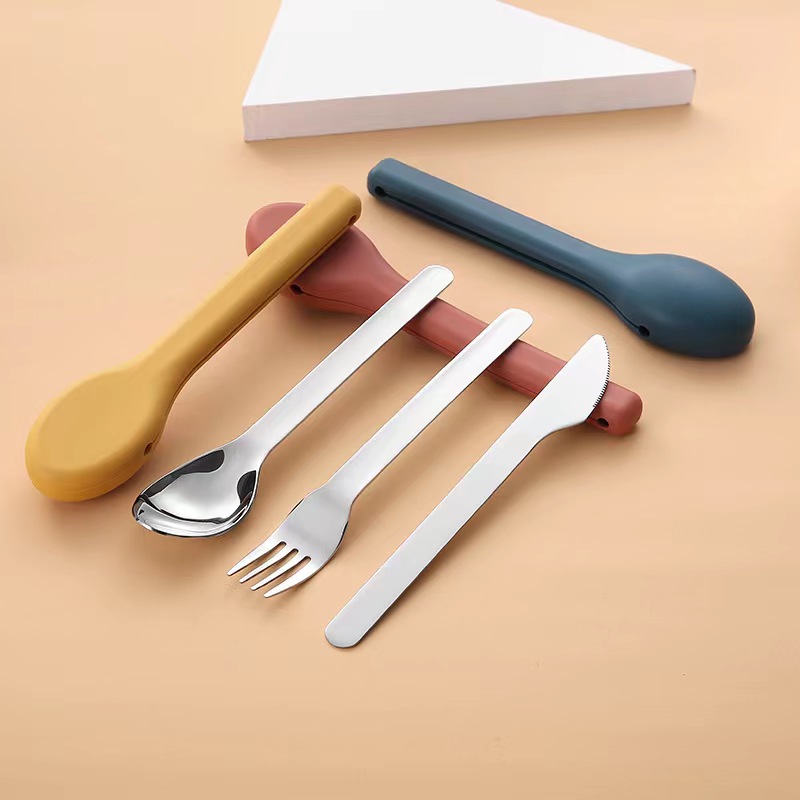 Camping Cooking Knives - 3-Piece Portable Flatware Pocket Utensils Set
