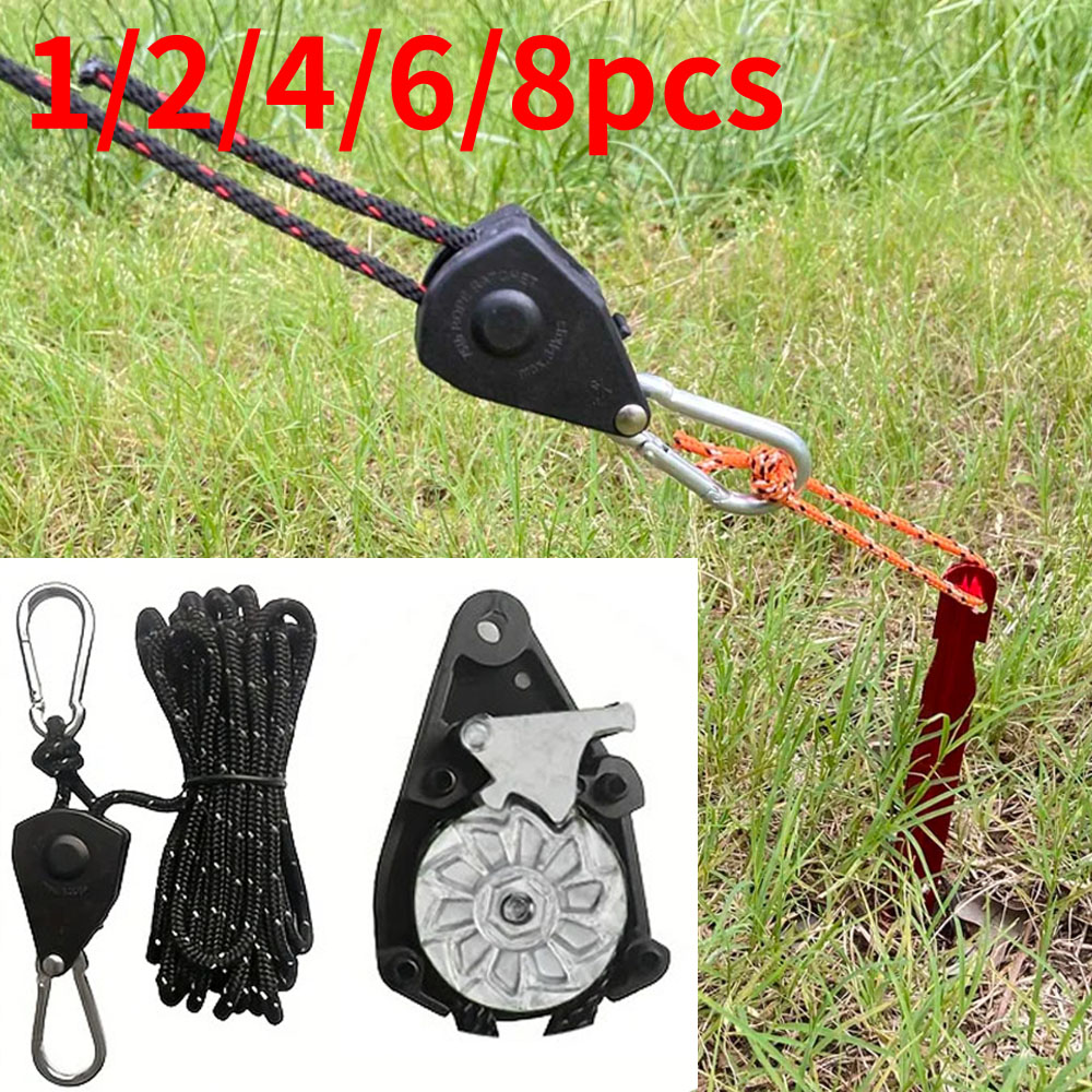 Camping Cooking Hanger - 4mm*4m Camping Tent Tie Down Rope