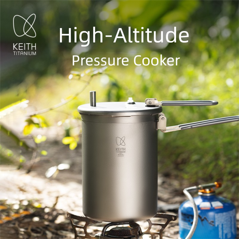 Camping Lightweight Cooking Pot - Keith Pure Titanium Outdoor Pressure Cooker
