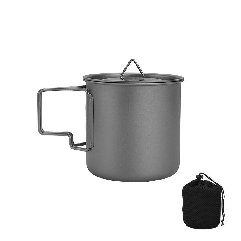 Titanium Camping Mug with Fold - Camping Cooking Backpack avaliação e preço