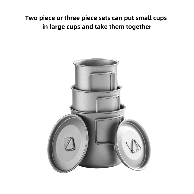 Titanium Camping Mug with Fold - Camping Cooking Backpack avaliação e preço