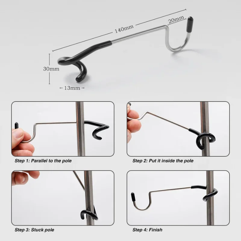 Stainless Steel S-Type Camping - Camping Cooking Hanger avaliação e preço