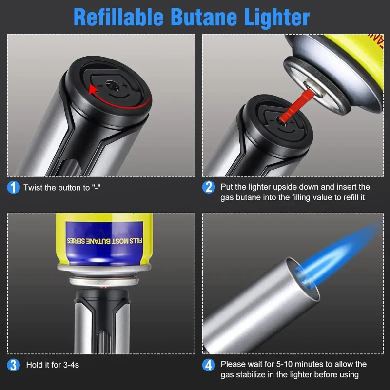 Metal Pen-Style Torch Lighter  - Camping Cooking Torch avaliação e preço