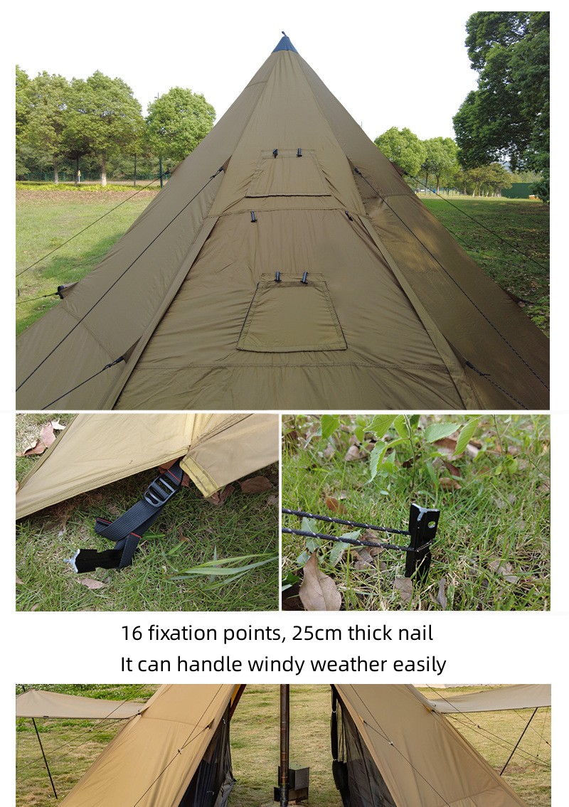 Camping Pyramid Tent With Snow - Camping Cooking Snow avaliação e preço