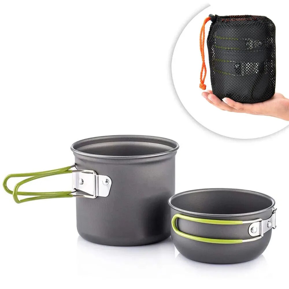 Camping Cookware Mess Kit Ultr - Camping Cooking Rice avaliação e preço