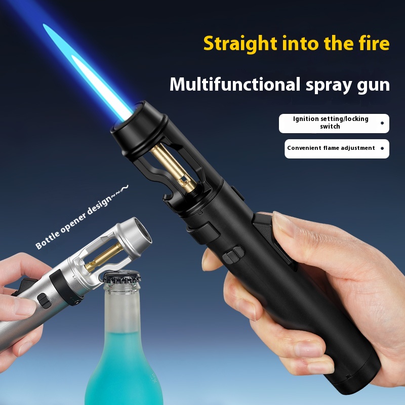 Metal Windproof Jet Flame Ligh - Camping Cooking Torch avaliação e preço