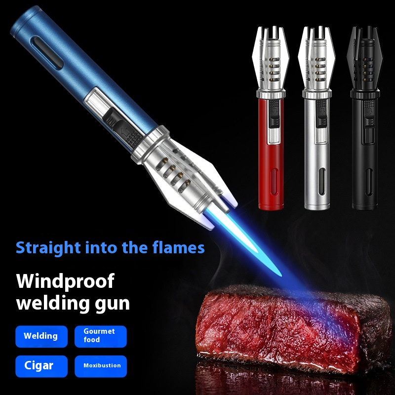 Metal Windproof Jet Flame Ligh - Camping Cooking Torch avaliação e preço