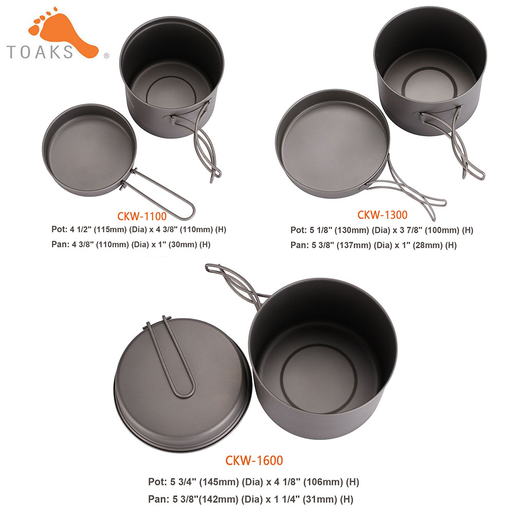TOAKS Cookware Set Ultralight  - Camping Cooking Wok avaliação e preço
