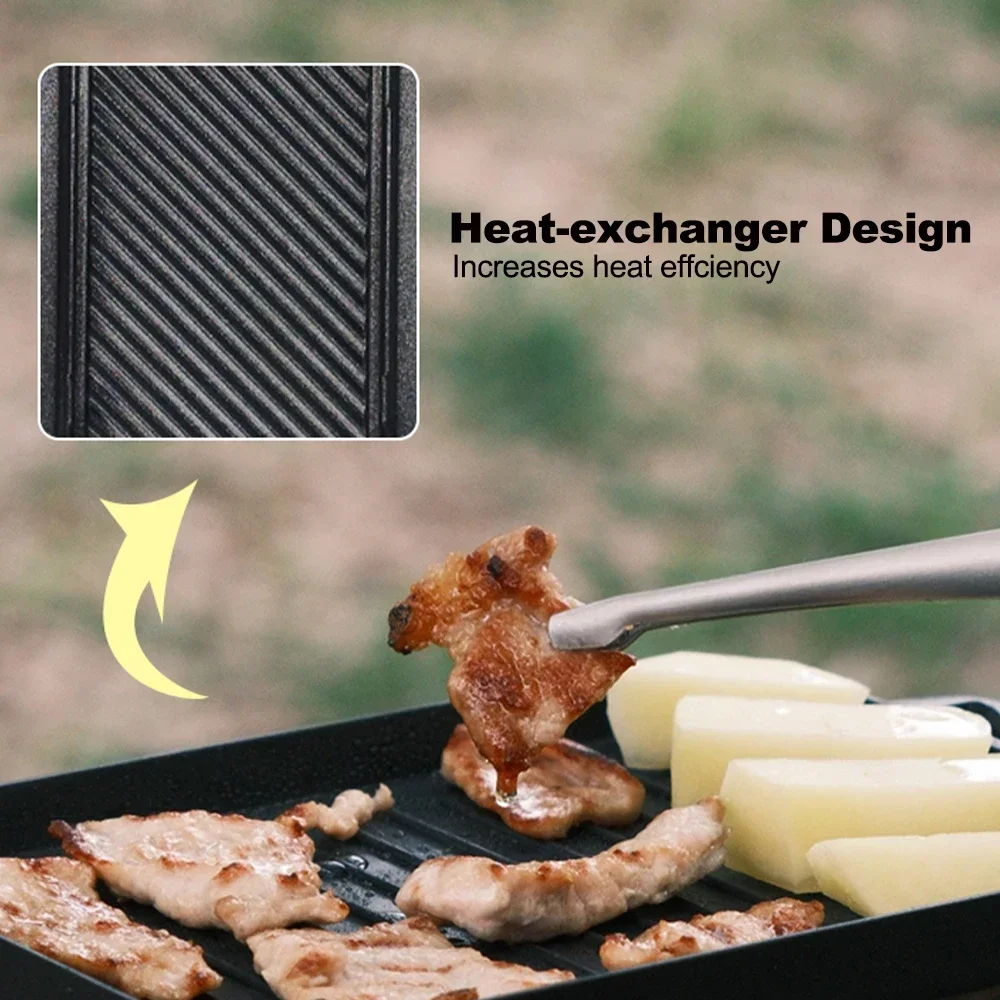 Mini Grill Plate Set Thickened - Camping Cooking Hot Plate avaliação e preço