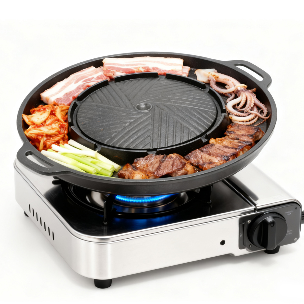 KOSUN Korean BBQ Grill Pan 2 i - Camping Cooking And Eating avaliação e preço