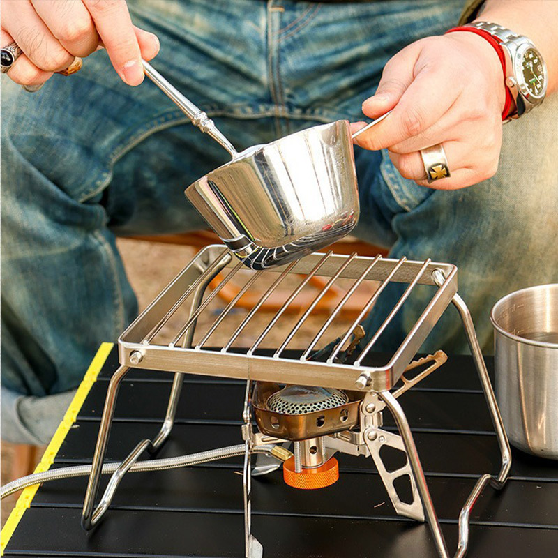 Stainless Steel Stove Stand Ca - Camping Cooking Backpack avaliação e preço