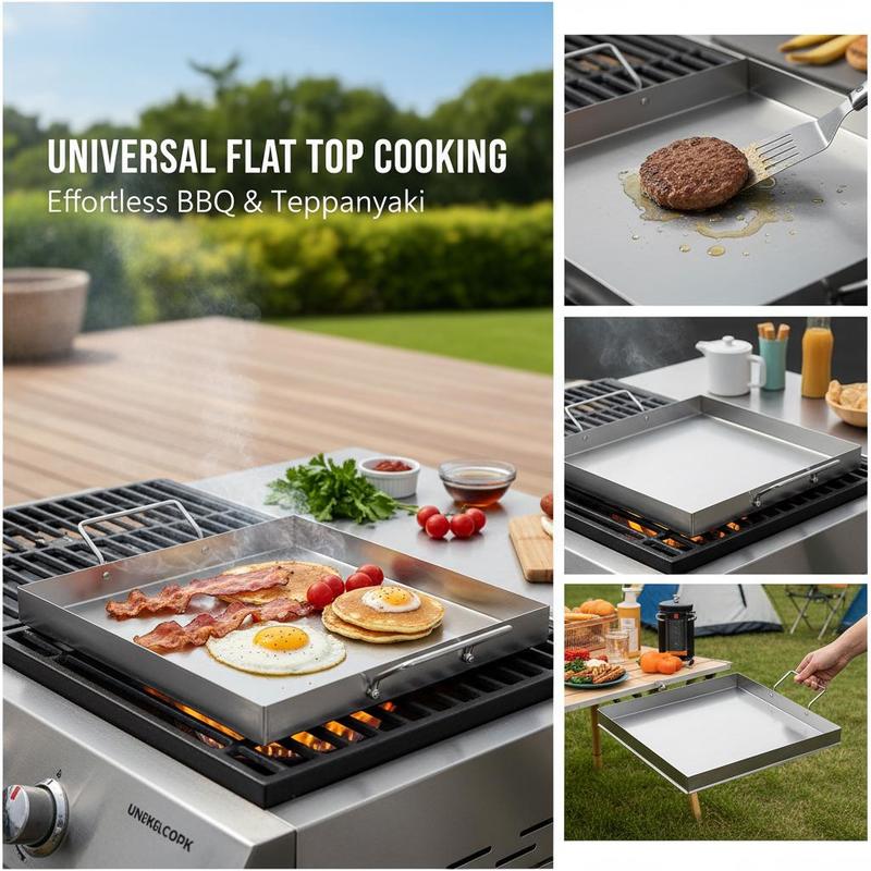 Universal Flat Top Griddle 18x - Camping Cooking Hot Plate avaliação e preço