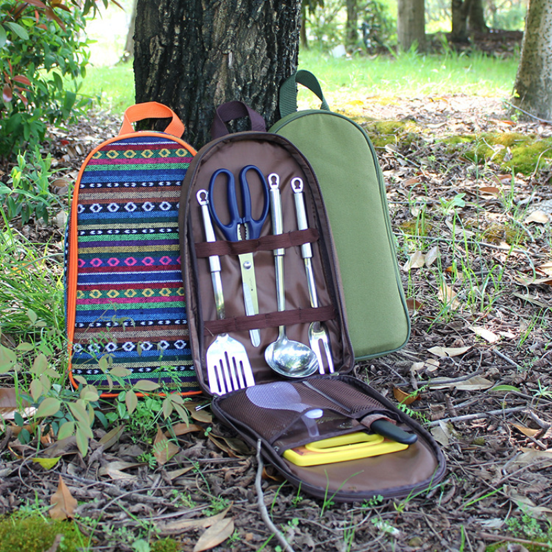 7pcs Camping Kitchen Utensil S - Camping Cooking Backpack avaliação e preço