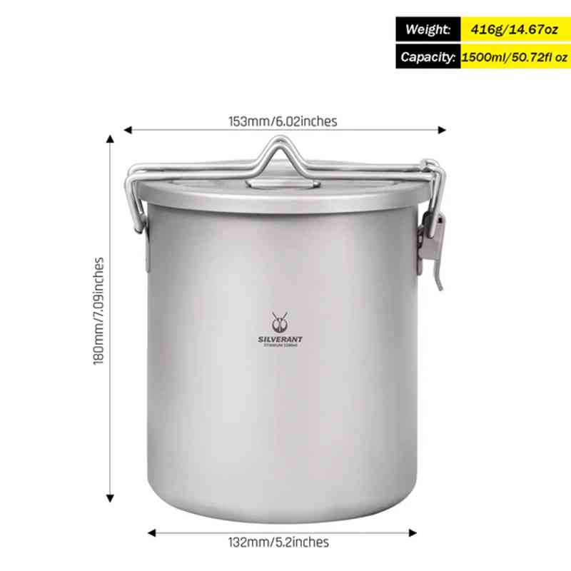 Silverant Camping Titanium Pot - Camping Cooking Rice avaliação e preço