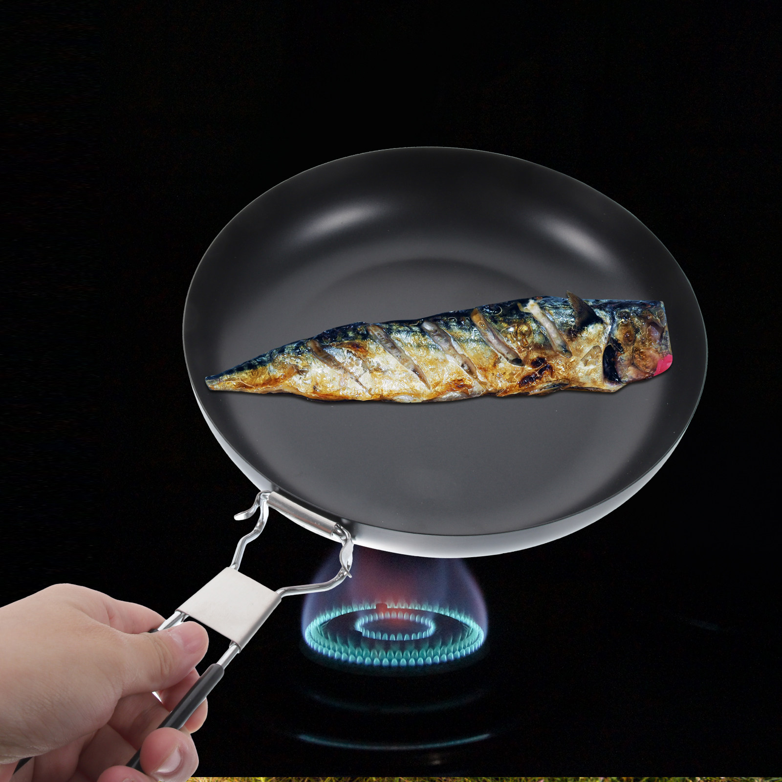 Iron Folding Non-Stick Frying  - Camping Lightweight Cooking Pot avaliação e preço