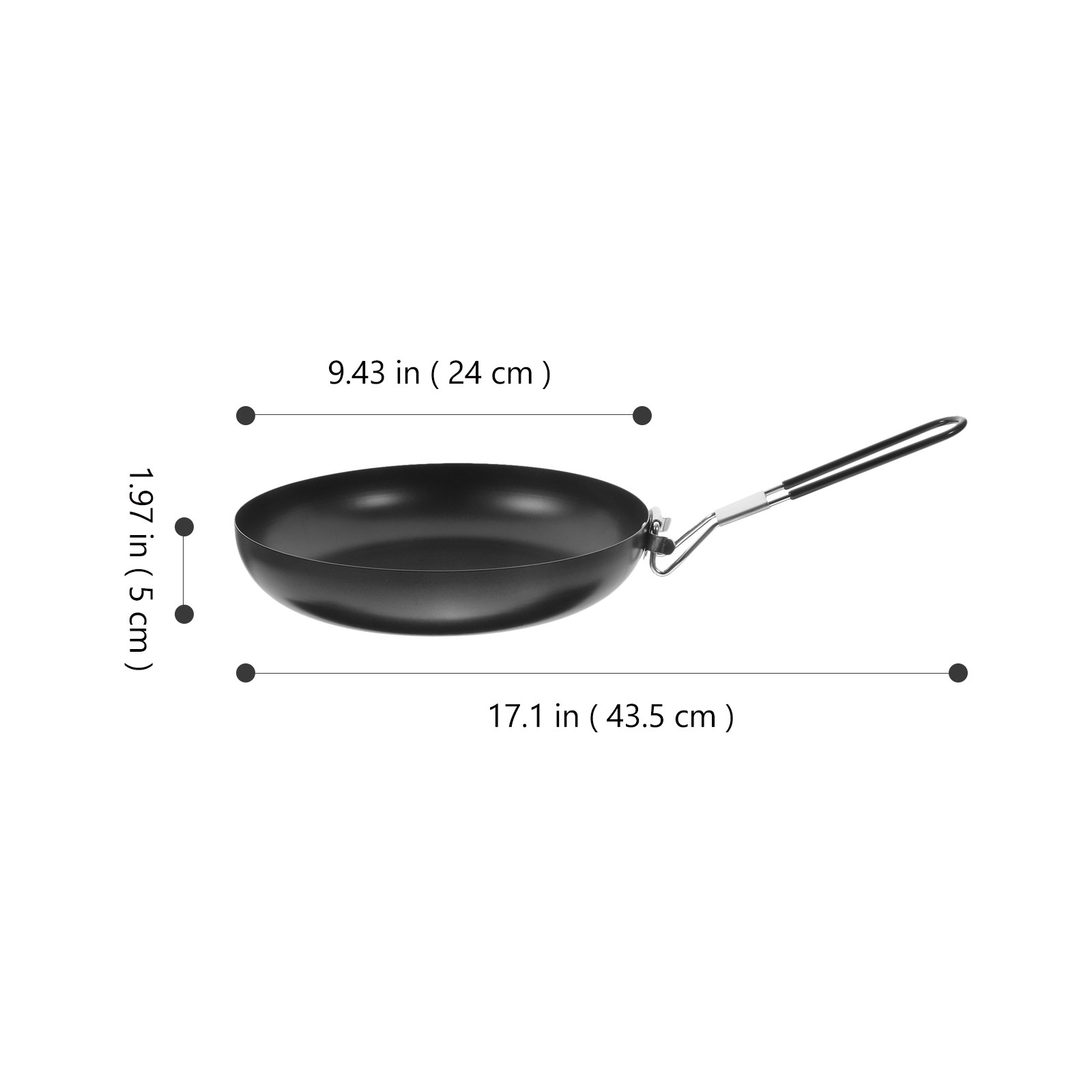 Iron Folding Non-Stick Frying  - Camping Lightweight Cooking Pot avaliação e preço