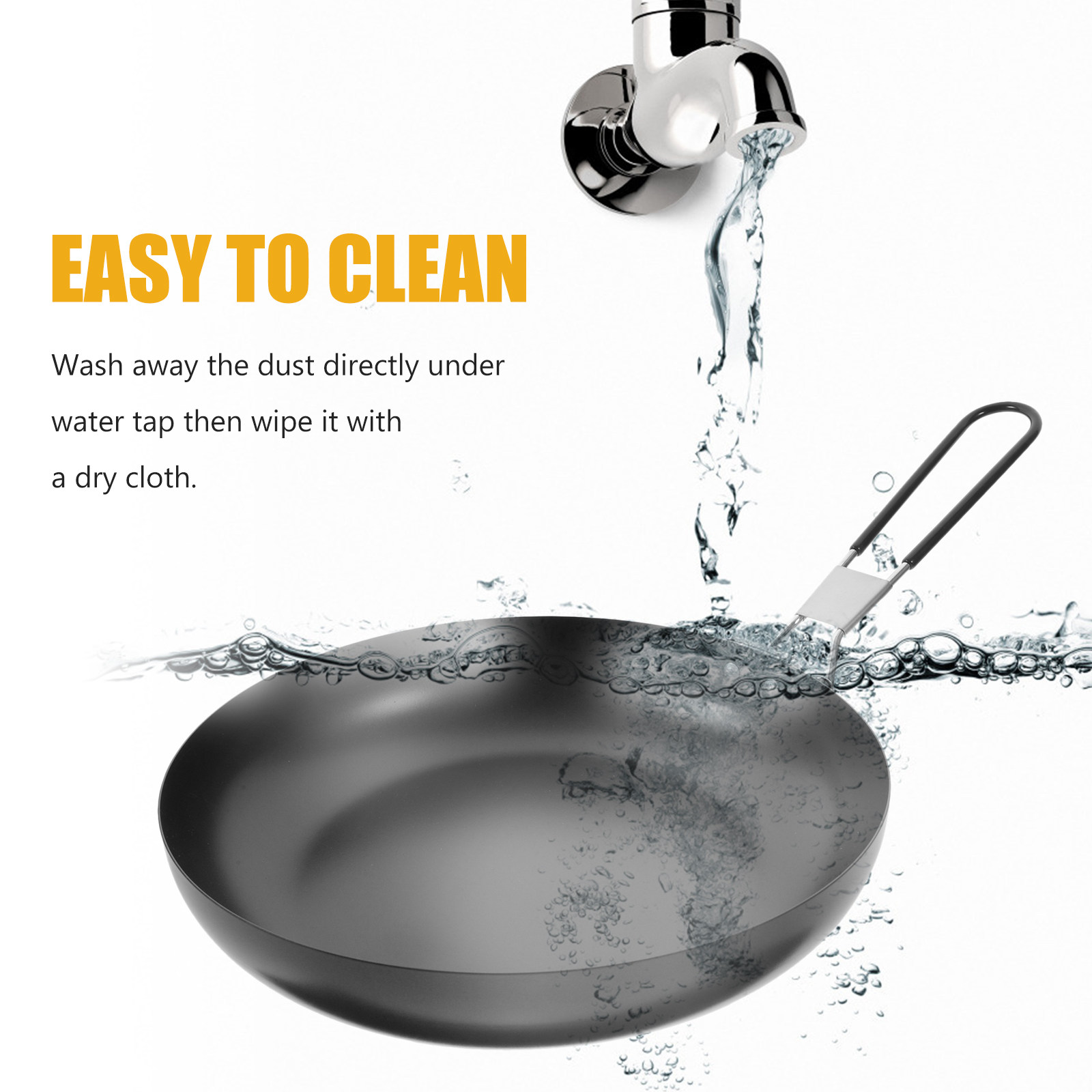 Iron Folding Non-Stick Frying  - Camping Lightweight Cooking Pot avaliação e preço