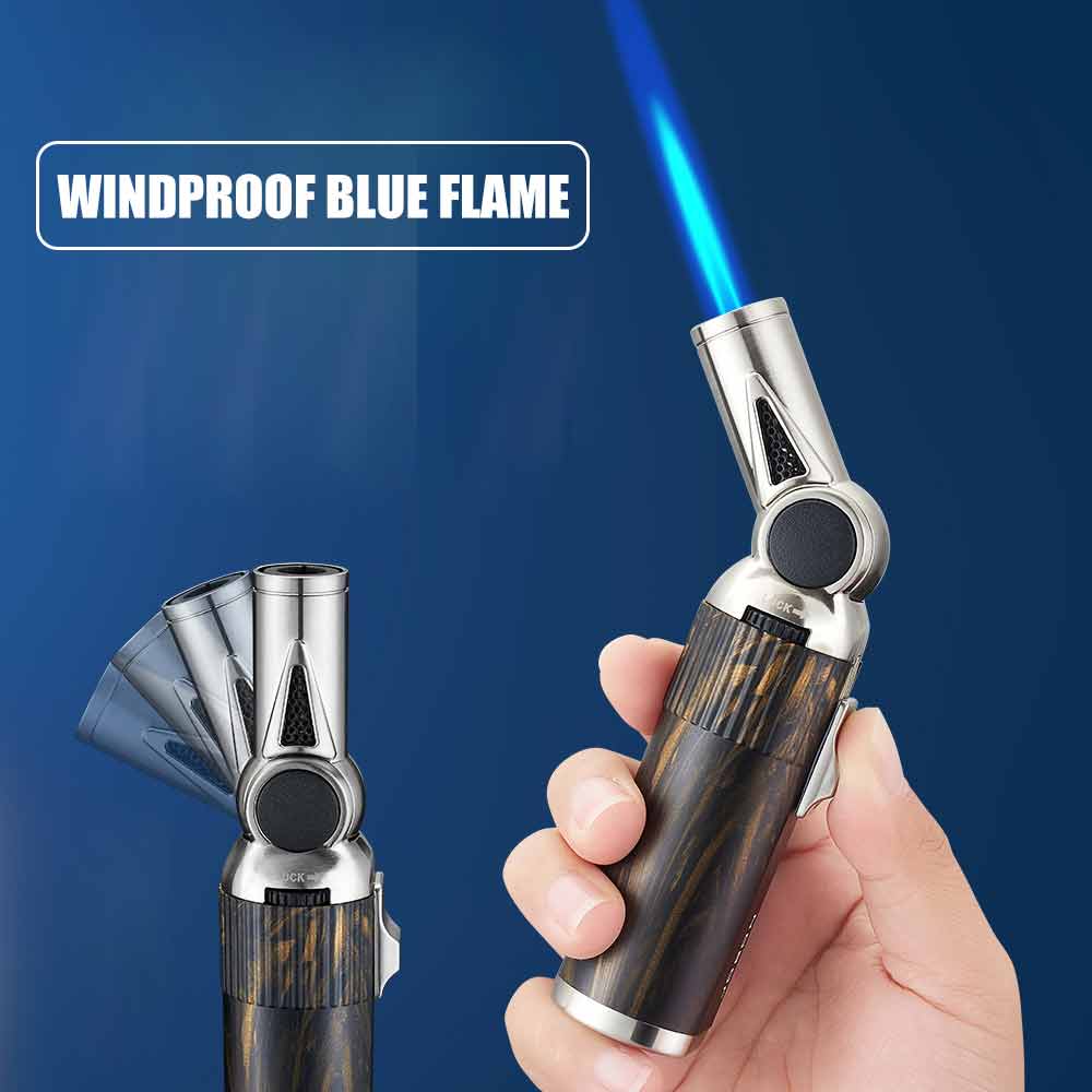 Folding Gun Lighter One Key Lo - Camping Cooking Torch avaliação e preço