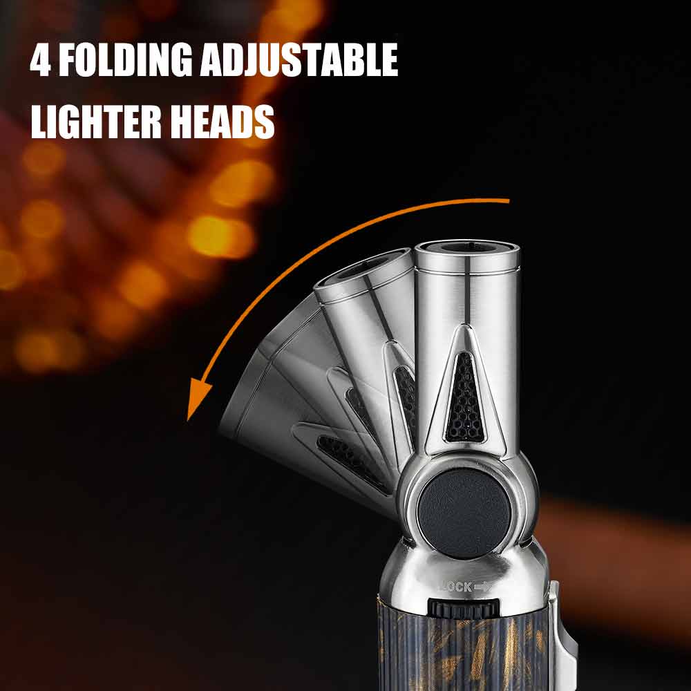 Folding Gun Lighter One Key Lo - Camping Cooking Torch avaliação e preço