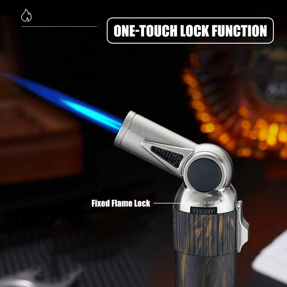 Folding Gun Lighter One Key Lo - Camping Cooking Torch avaliação e preço