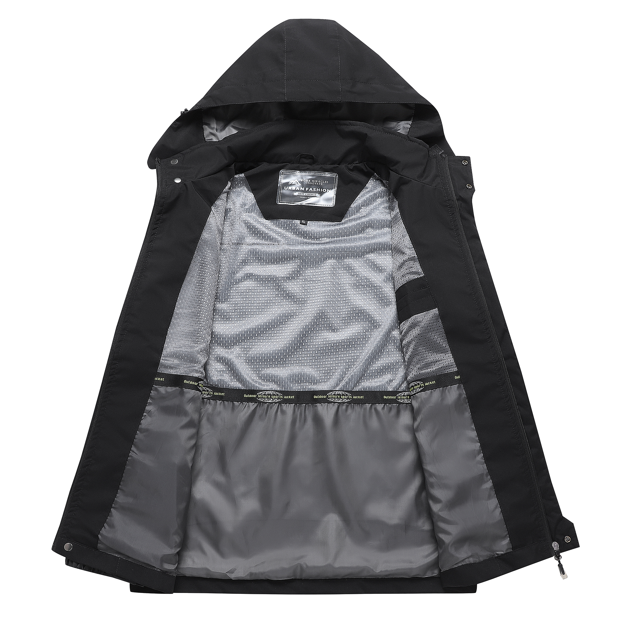 Men's Waterproof Hiking Jacket - Camping Cooking Windbreak avaliação e preço
