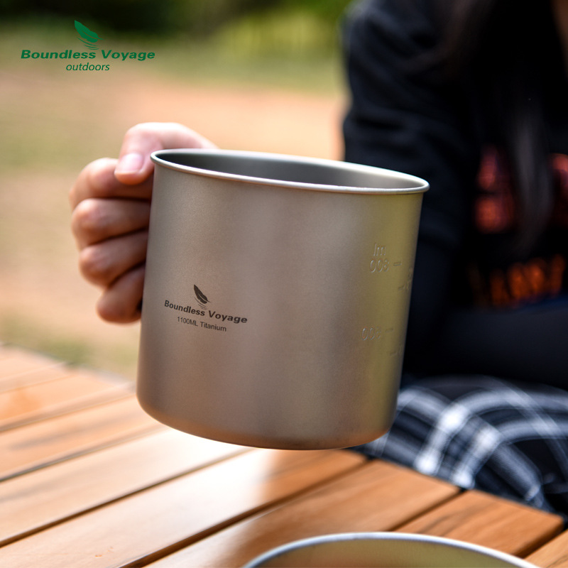 Pure Titanium Folding Handle P - Camping Lightweight Cooking Pot avaliação e preço