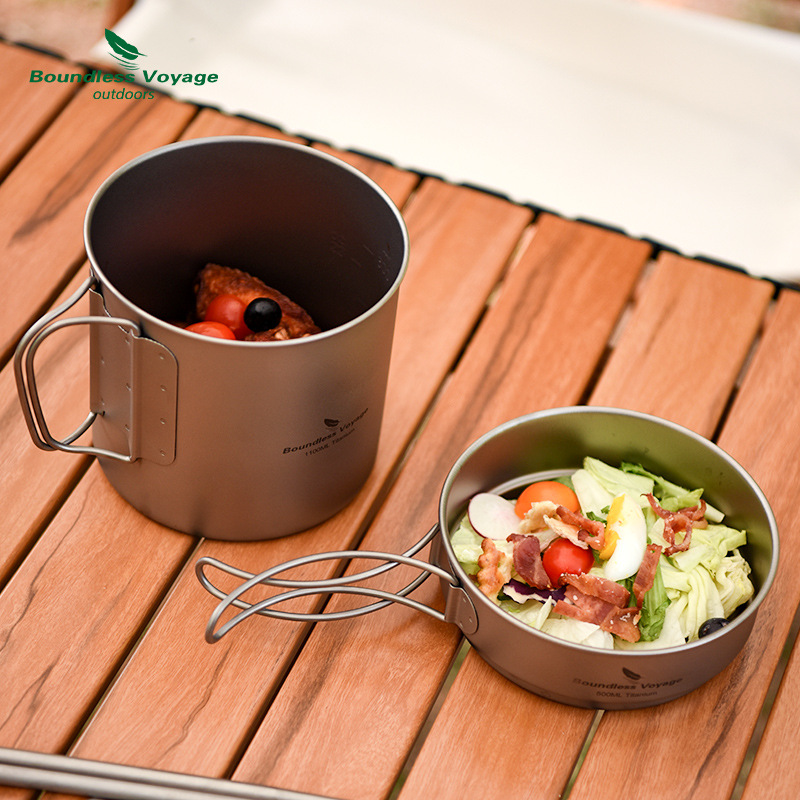 Pure Titanium Folding Handle P - Camping Lightweight Cooking Pot avaliação e preço