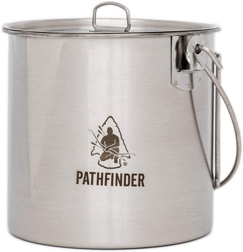 Stainless Steel Bush Pot and L - Camping Lightweight Cooking Pot avaliação e preço