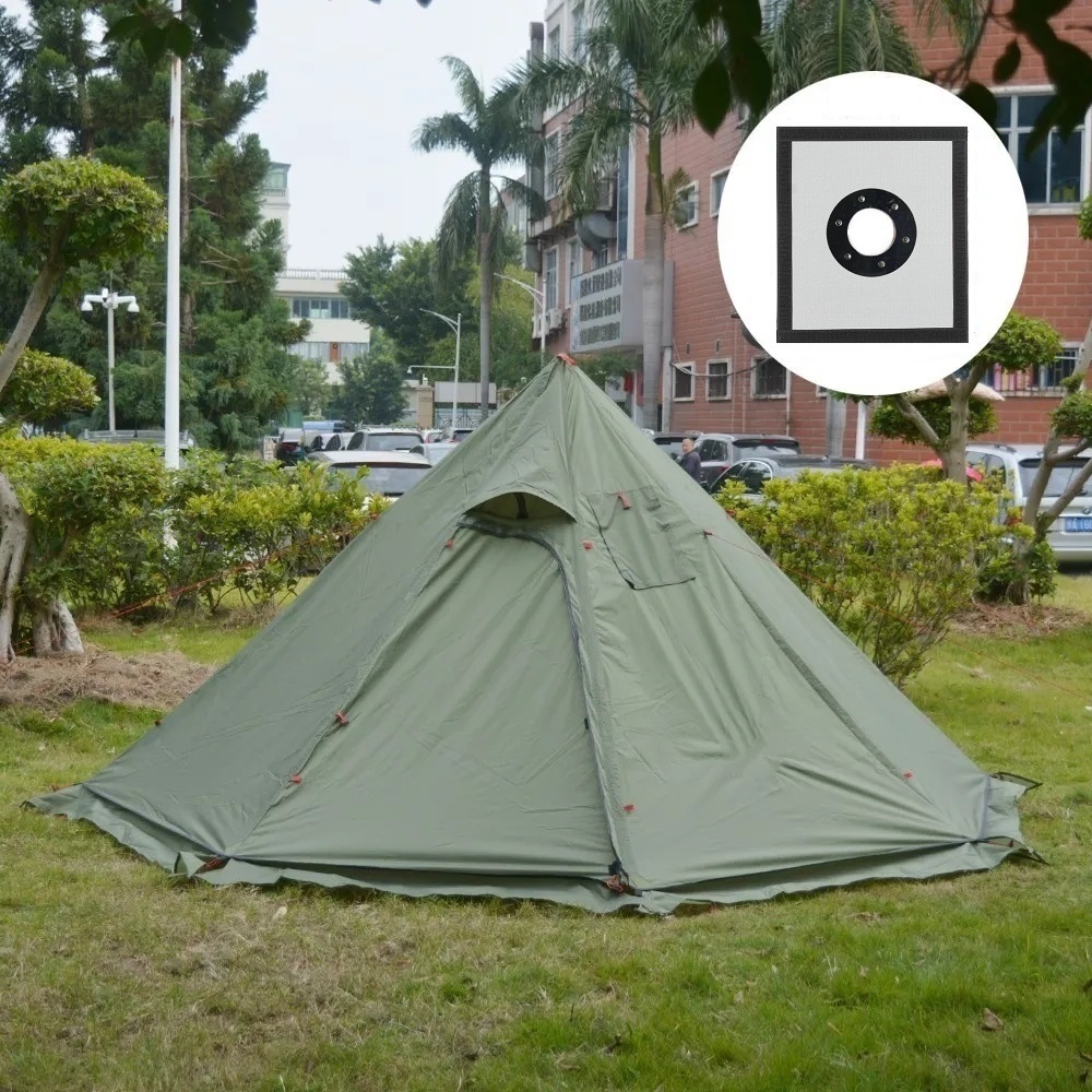 New Pyramid Tent With Snow Ski - Camping Cooking Snow avaliação e preço