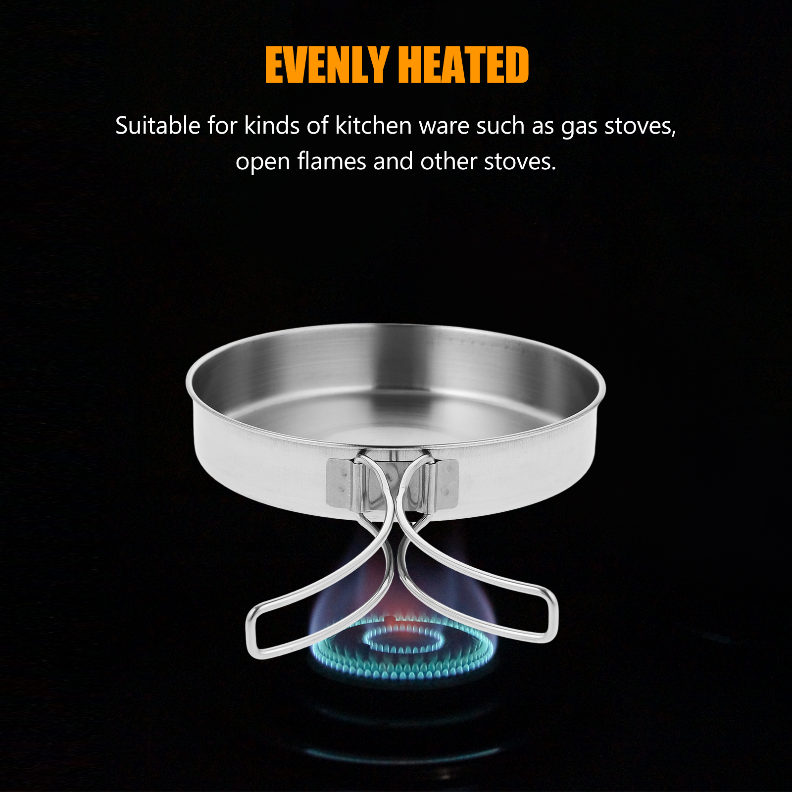 Portable Frying Pan Stainless  - Camping Cooking Wok avaliação e preço