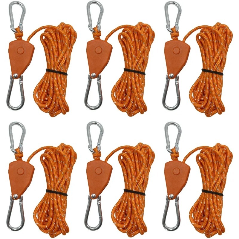 6Pcs 4mm Camping Tent Tie Down - Camping Cooking Hanger avaliação e preço