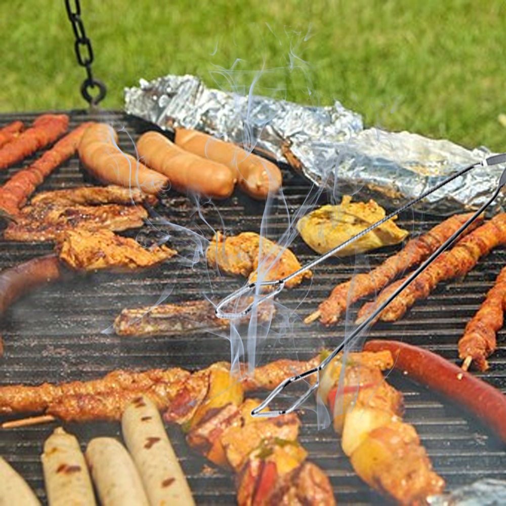 Camping Tool 16 inch BBQ Tongs - Camping Cooking Tips avaliação e preço