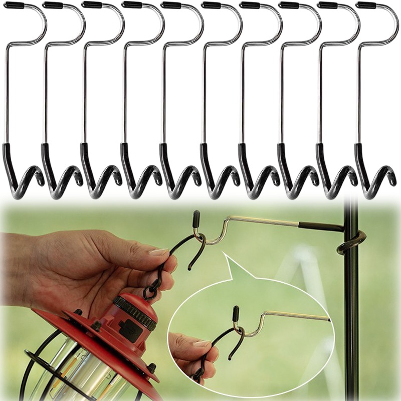 1-10PCS Camping Tent S Hook St - Camping Cooking Hanger avaliação e preço