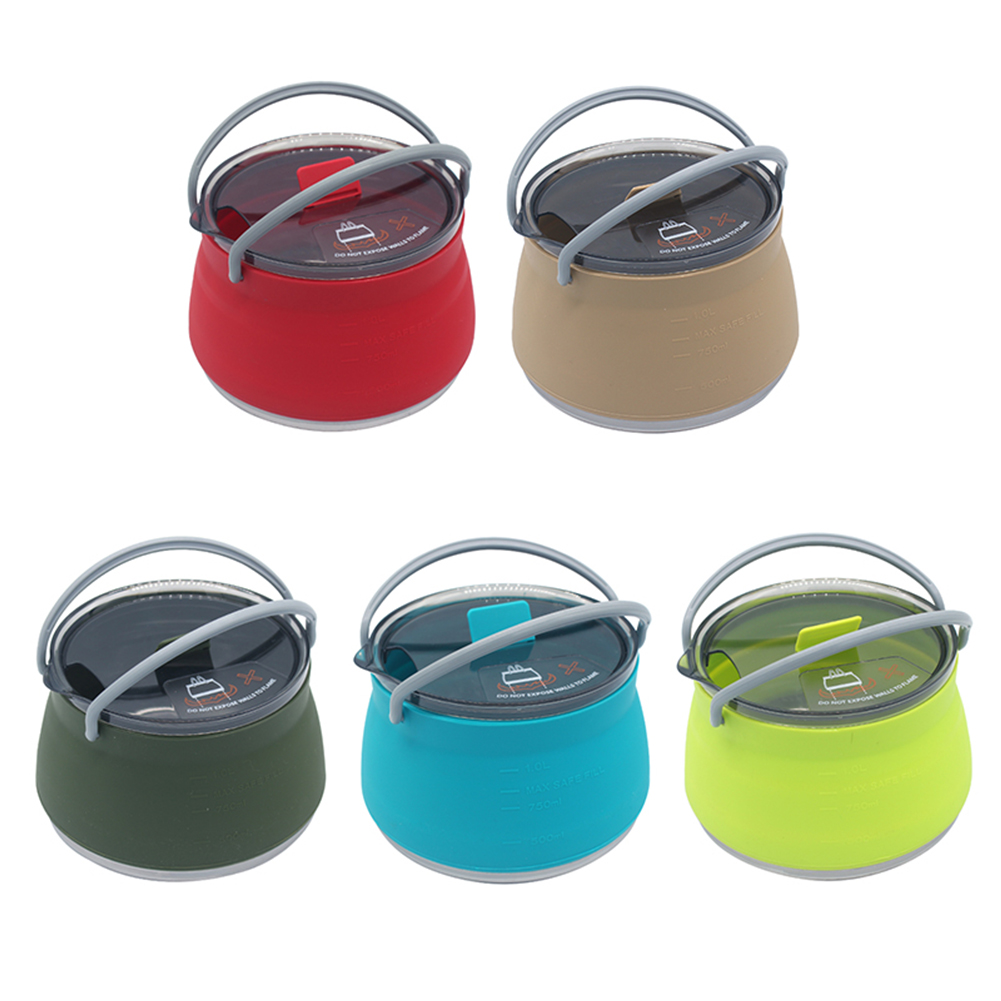 Outdoor Silicone Kettle  1L Ca - Camping Cooking Options avaliação e preço