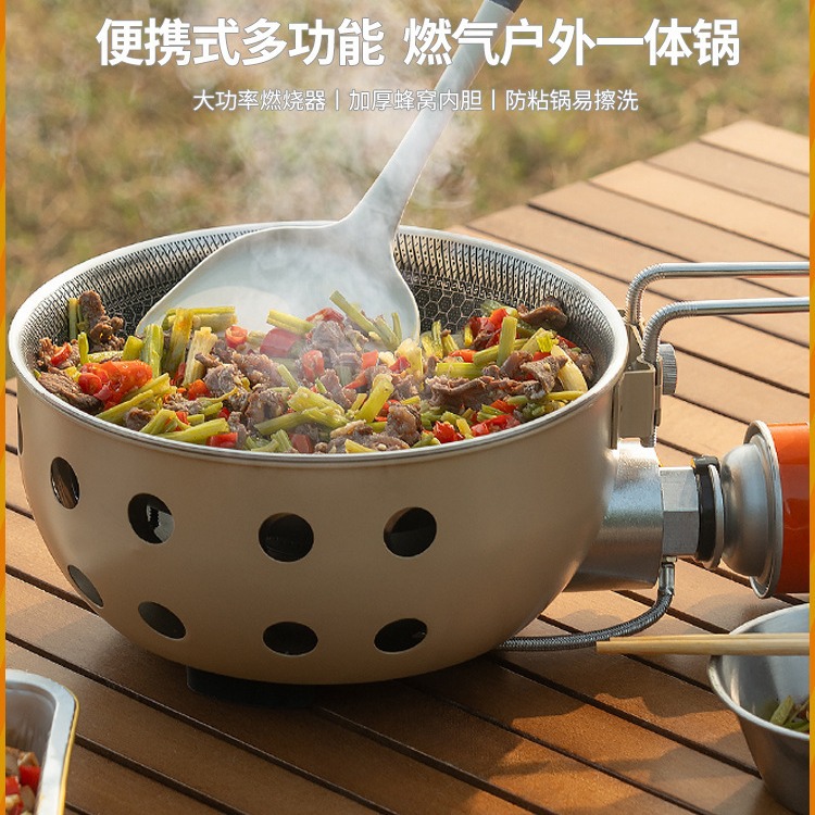 Outdoor Cassette Stove Cooking - Camping Cooking Rice avaliação e preço