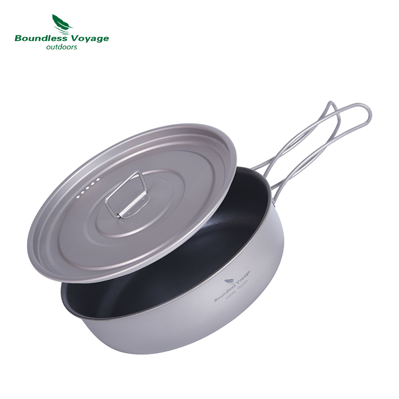 Boundless Voyage Titanium Non- - Camping Cooking Wok avaliação e preço