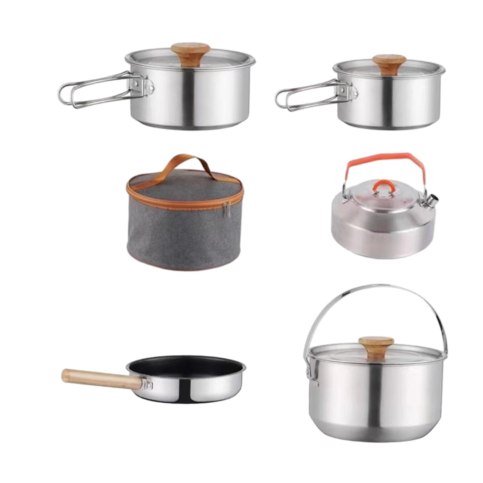 Camping Cookware Kit Outdoor P - Camping Lightweight Cooking Pot avaliação e preço