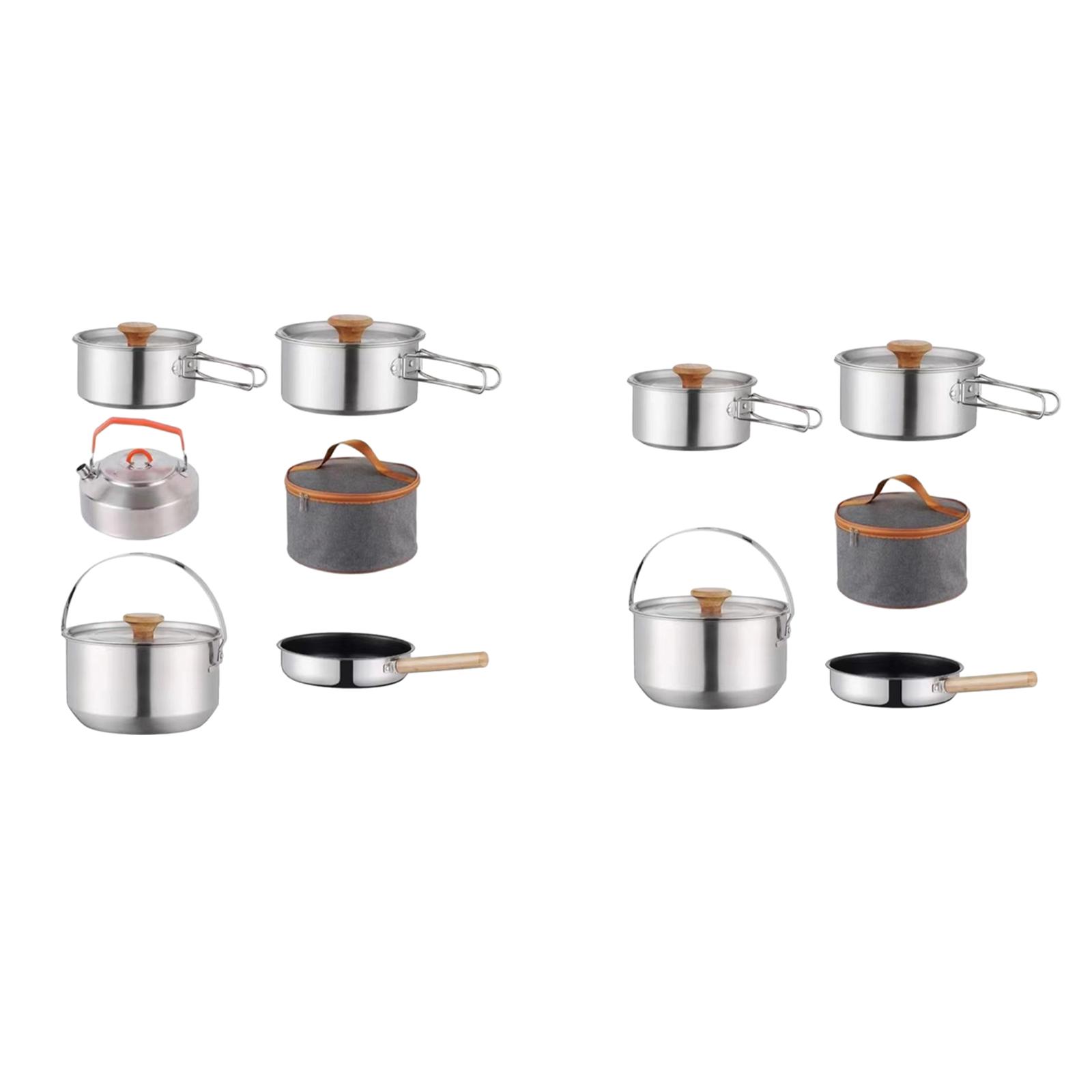 Camping Cookware Kit Outdoor P - Camping Lightweight Cooking Pot avaliação e preço