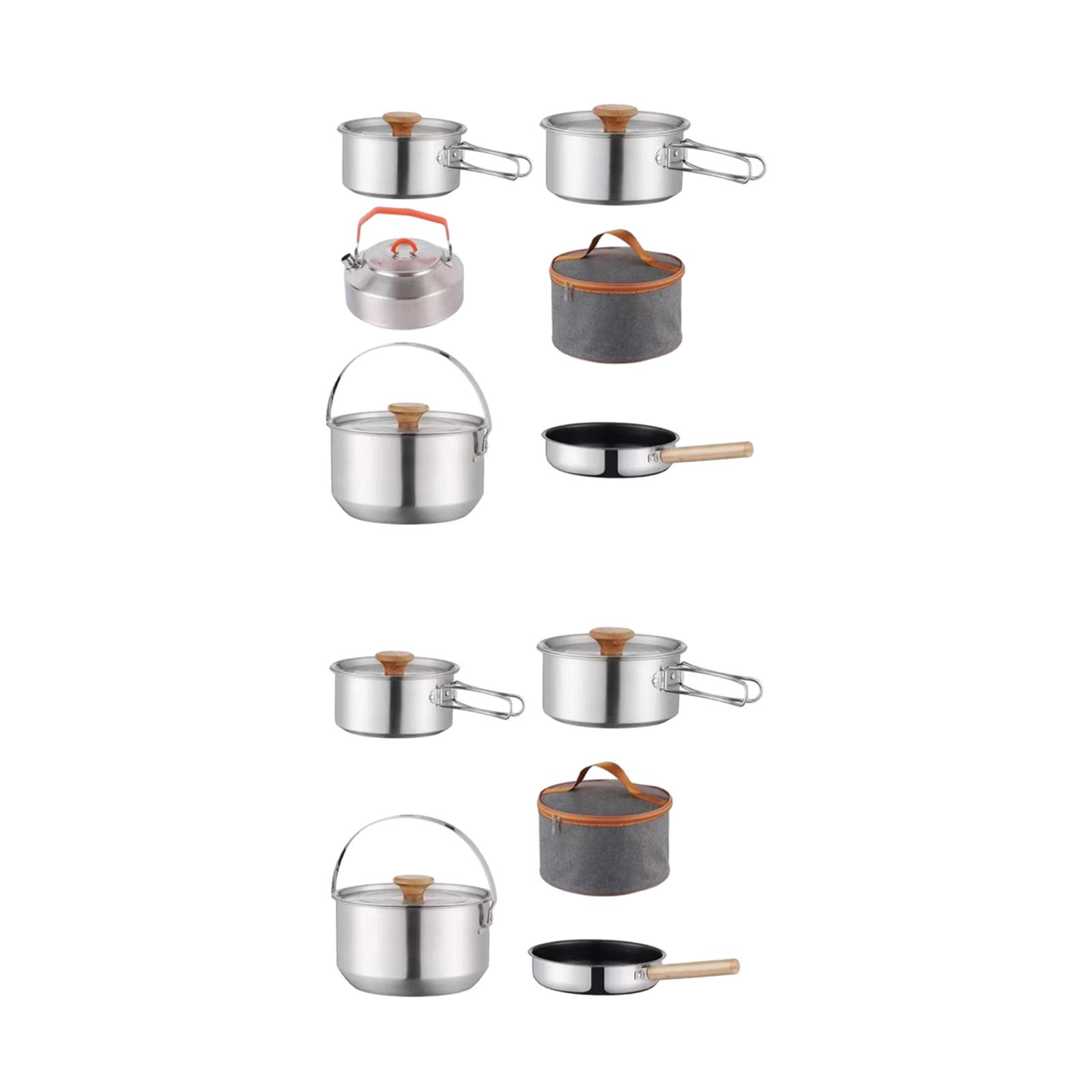 Camping Cookware Kit Outdoor P - Camping Lightweight Cooking Pot avaliação e preço