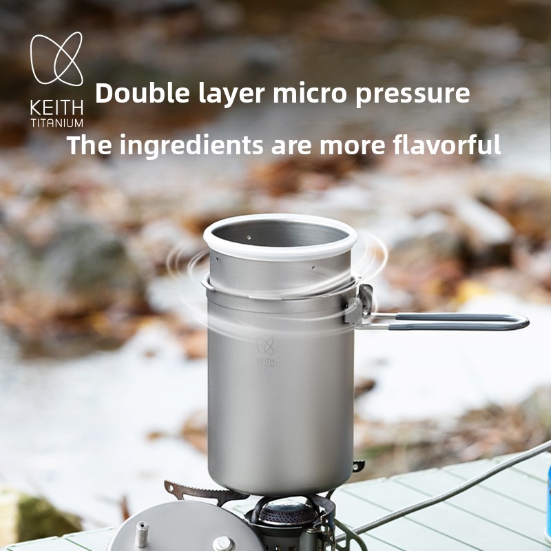 Keith Pure Titanium Outdoor Pr - Camping Lightweight Cooking Pot avaliação e preço