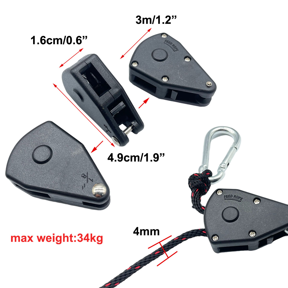 4mm Camping Tent Tie Down Rope - Camping Cooking Hanger avaliação e preço