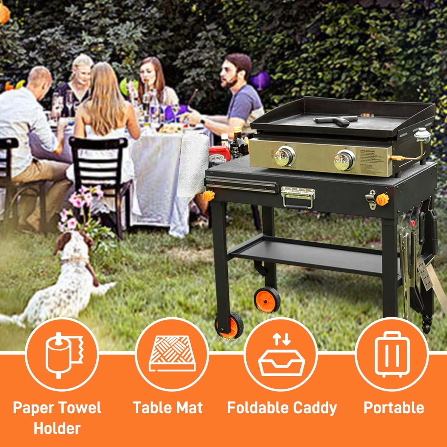 Portable Folding Grill Table W - Camping Cooking Caddy avaliação e preço