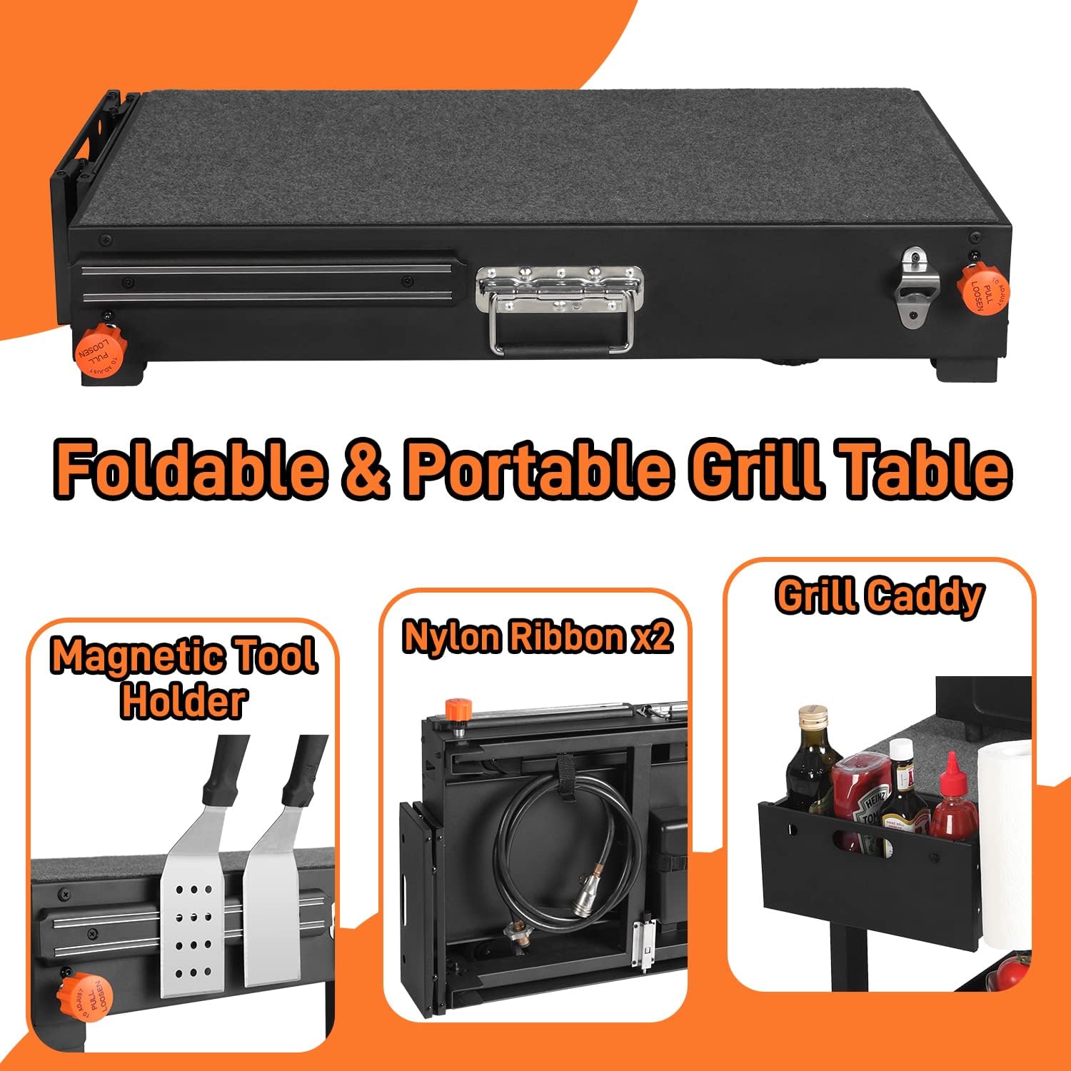 Portable Folding Grill Table W - Camping Cooking Caddy avaliação e preço