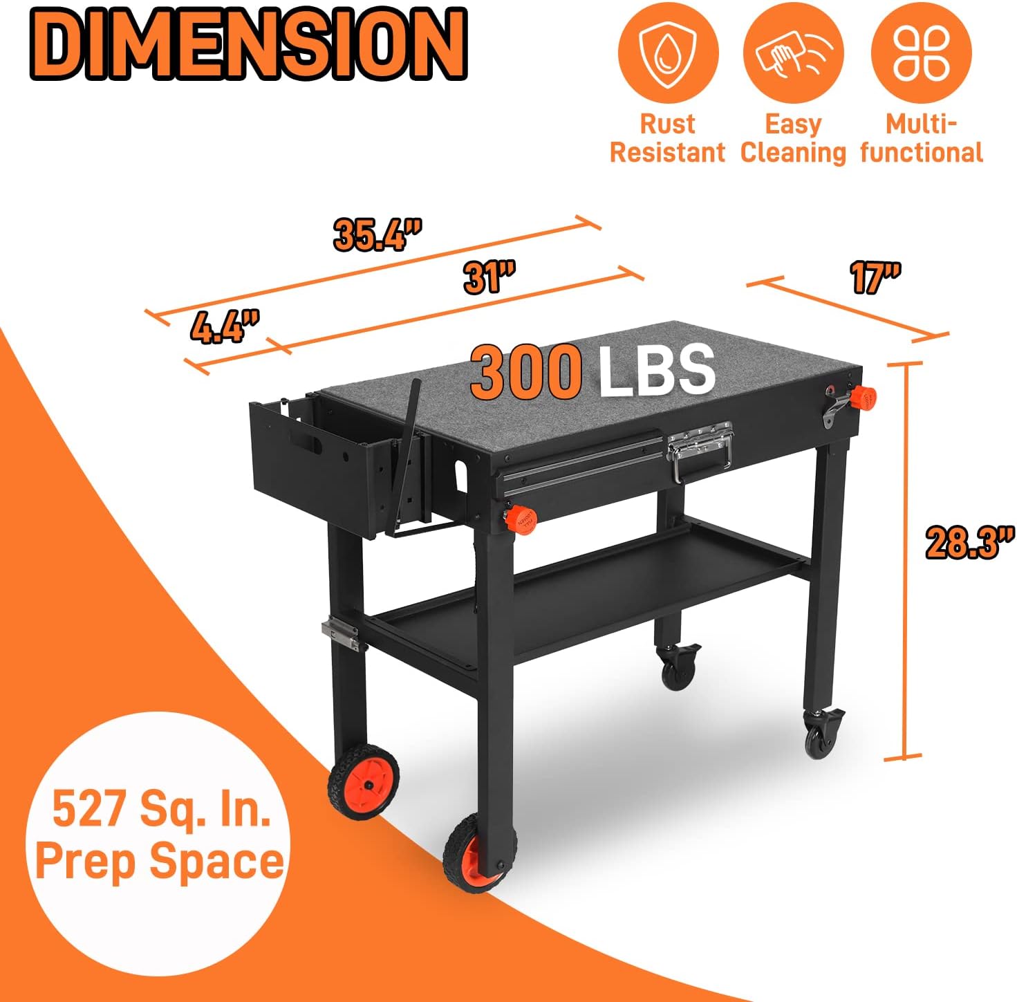 Portable Folding Grill Table W - Camping Cooking Caddy avaliação e preço
