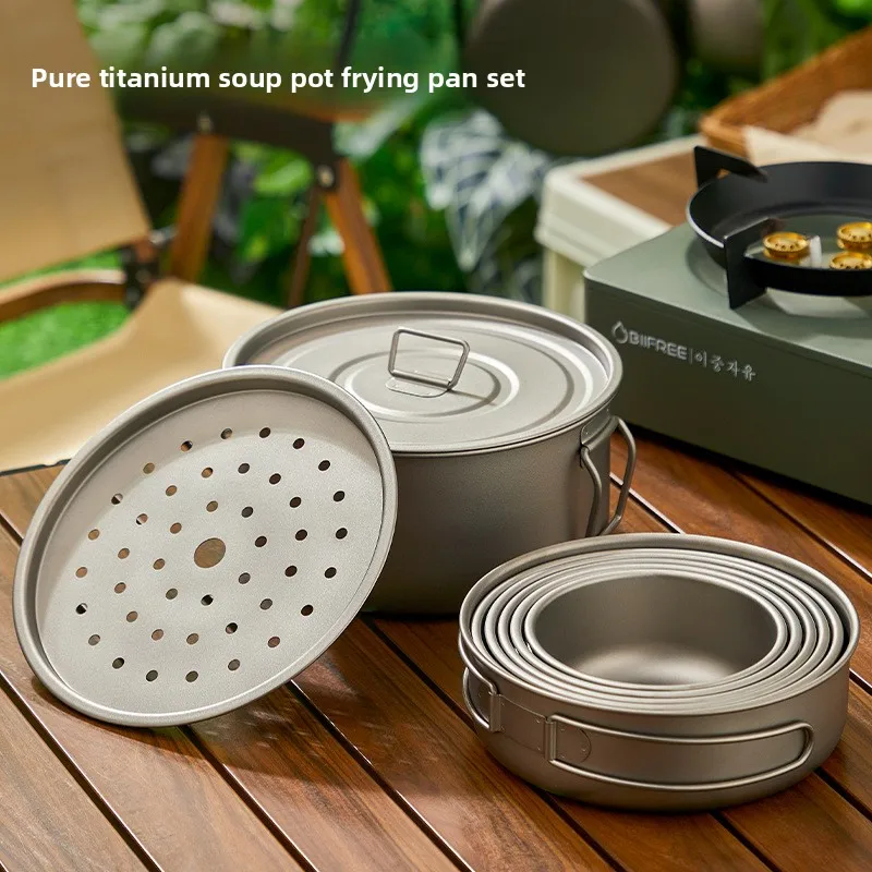 Titanium Outdoor Pot Set Picni - Camping Lightweight Cooking Pot avaliação e preço