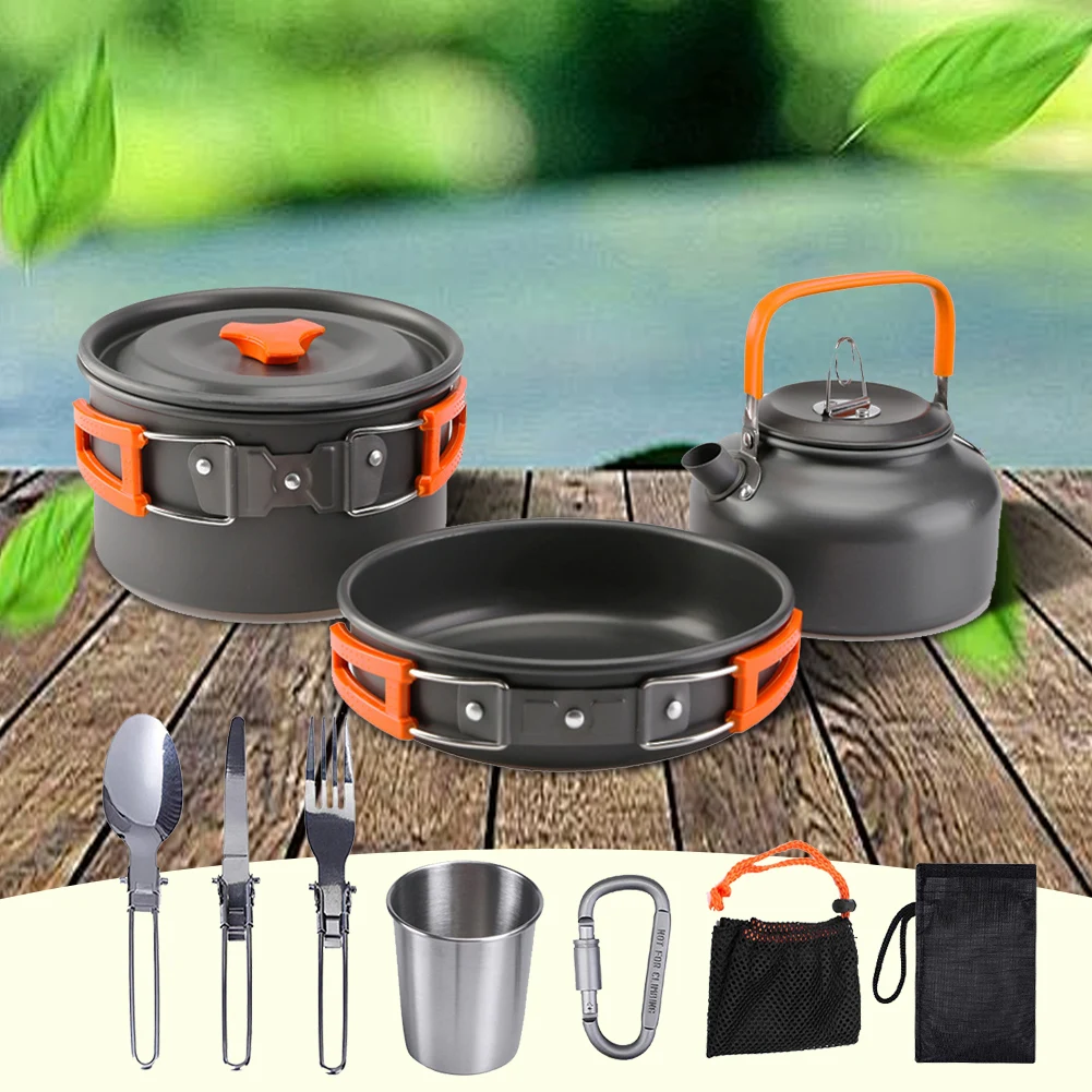 Camping Cookware Kit Kettle Po - Camping Lightweight Cooking Pot avaliação e preço