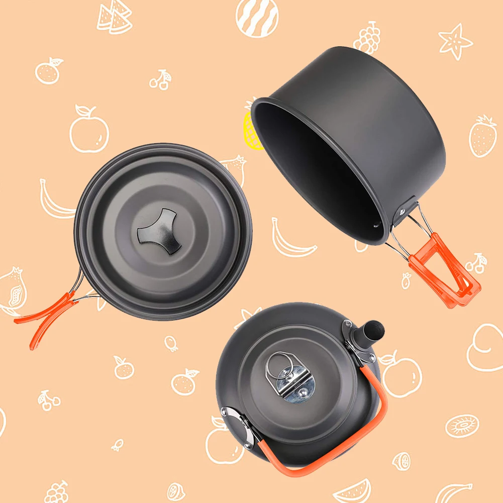 Camping Cookware Kit Kettle Po - Camping Lightweight Cooking Pot avaliação e preço