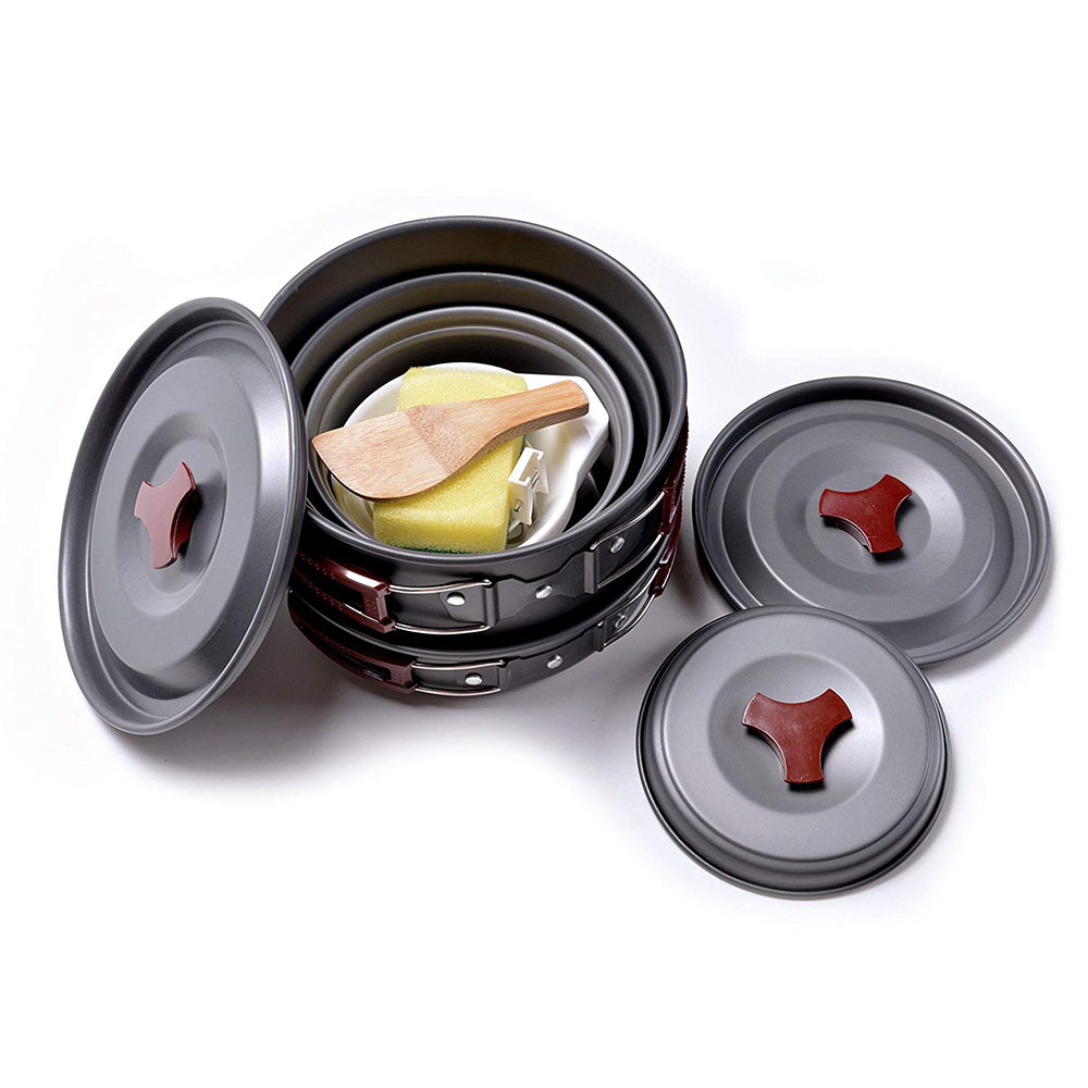 Outdoor Camping Cookware Kit N - Camping Lightweight Cooking Pot avaliação e preço